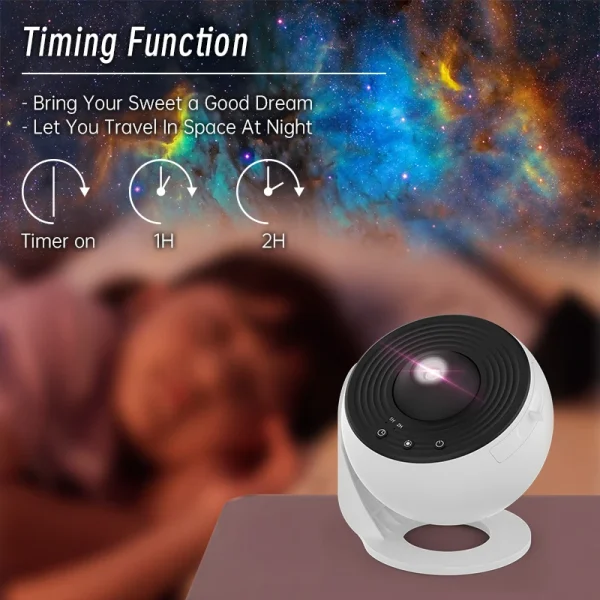 Galaxy Projector Starry Sky Night Light 360° Rotating Lamp for Kids & Home