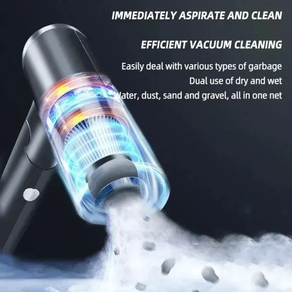 Portable Wireless Car Vacuum Cleaner 120W High Power Dual Use Home & Auto