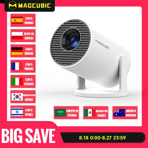 Magcubic HY300 Pro 4K Projector Android 11 Dual WiFi6 Home Cinema