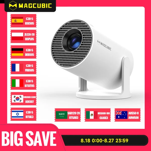 Magcubic HY300 Pro 4K Projector Android 11 Dual WiFi6 Home Cinema
