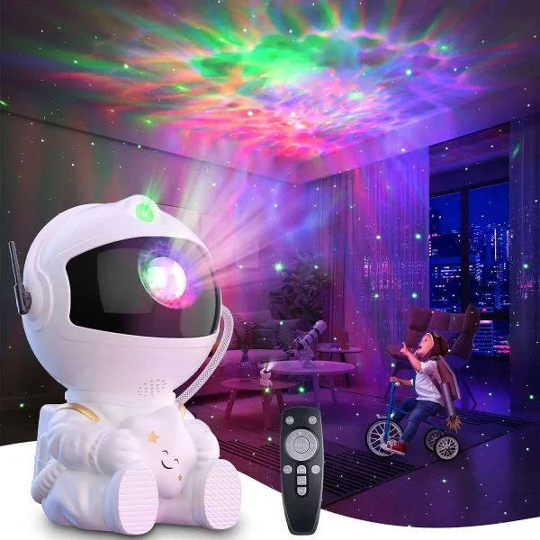 Astronaut Galaxy Projector Night Light Lamp with 12 Starry Sky Films