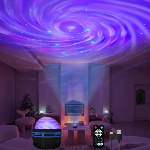 LED Galaxy Projector Night Light Star Lamp with Remote for Bedroom & Gifts