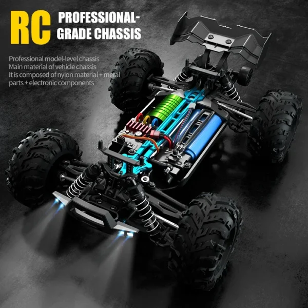 1:16 4WD RC Car 70KM/H High Speed Drift Monster Truck with LED Remote