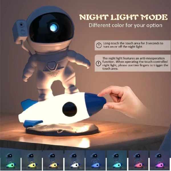Astronaut Galaxy Projector Night Light Lamp with 12 Starry Sky Films