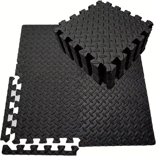 16Pcs Non-slip Waterproof Fitness Mat Shock-absorbing Floor Protection Splicing Exercise Mat Power Yoga Training Floor Tiles