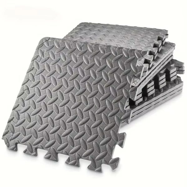 16Pcs Non-slip Waterproof Fitness Mat Shock-absorbing Floor Protection Splicing Exercise Mat Power Yoga Training Floor Tiles